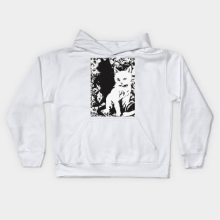 Kittens Shadow Silhouette Anime Style Collection No. 48 Kids Hoodie